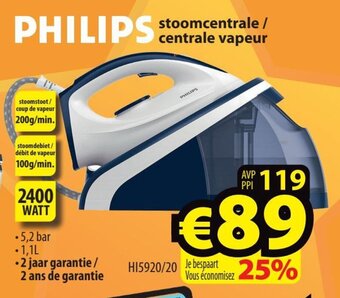 ElectroStock Philips stoomcentrale / centrale vapeur aanbieding