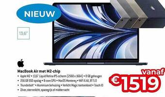 Exellent Macbook air met m2chip aanbieding
