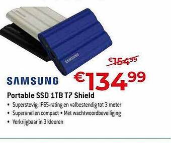 Exellent Samsung portable ssd 1tb t7 shield aanbieding