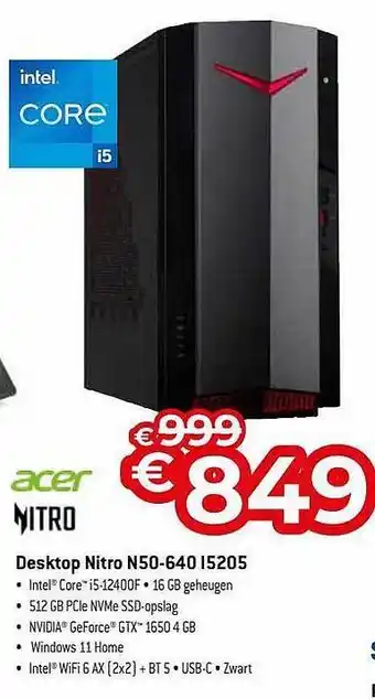 Exellent Acer desktop nitro n50 aanbieding