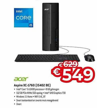 Exellent Acer aspire xc1760 aanbieding
