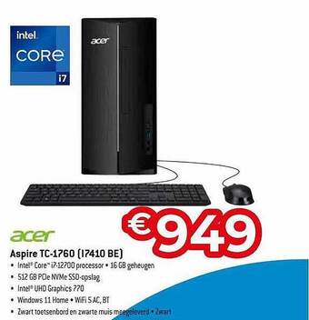 Exellent Acer aspire tc1760 aanbieding