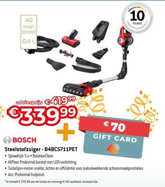 Exellent Bosch steelstofzuiger aanbieding