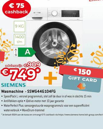 Exellent Siemens wasmachine aanbieding