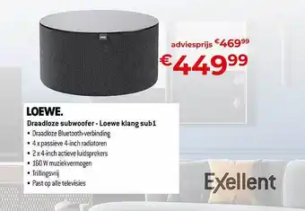 Draadloze subwoofer loewe klang sub1