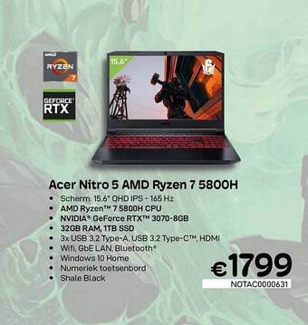 CompuDeals Acer nitro 5 amd ryzen 7 5800h aanbieding