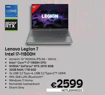 CompuDeals Lenovo legion 7 intel i711800h aanbieding