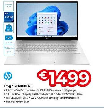 Exellent Hp envy 17 aanbieding