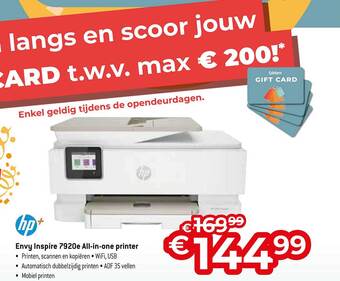 Exellent Hp envy inspire 7920e allinone printer aanbieding