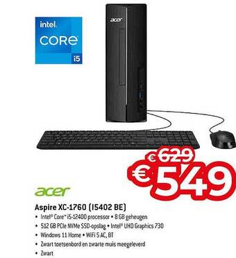 Exellent Acer aspire xc1760 aanbieding