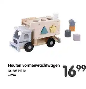 Fun Houten vormenvrachtwagen aanbieding