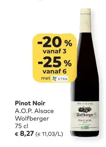 Pinot noir A.O.P alsace wolfberger 75cl