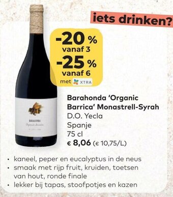 Bio Planet Barahonda organic barrica monastrell-syrah aanbieding