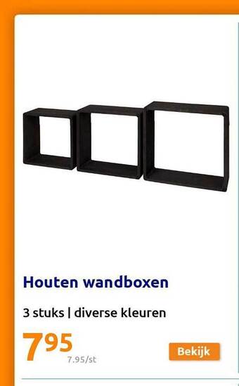 Action Houten wandboxen aanbieding