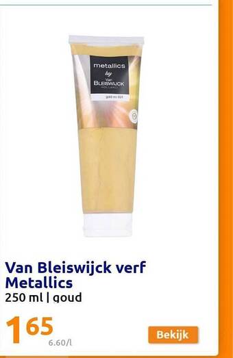 Action Van bleiswijck verf metallics aanbieding