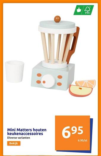 Action Mini matters houten keukenaccessoires aanbieding