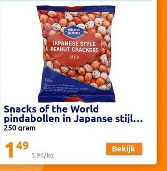 Action Snacks of the world pindabollen in japanse stijl aanbieding