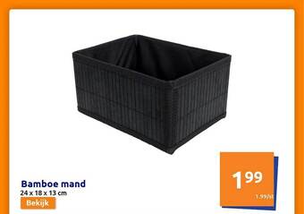 Action Bamboe mand aanbieding