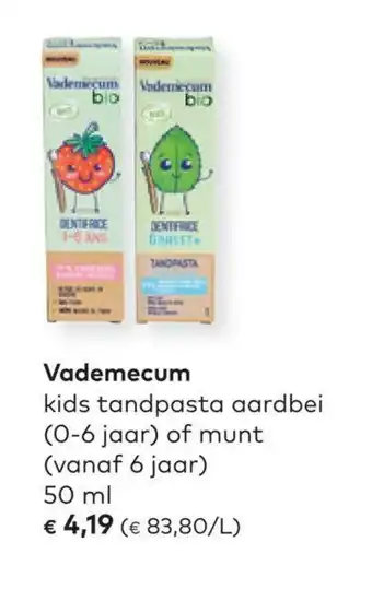 Vademecum Kids Tandpasta Aardbei (0-6 Jaar) of Munt 50ml
