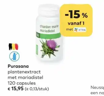 Bio Planet Purasana Plantenextract Met Mariadistel 120 Capsules aanbieding