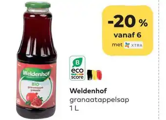 Bio Planet Weldenhof Granaatappelsap 1L aanbieding