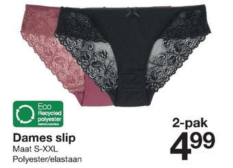 Zeeman Dames Slip Maat S-XXL 2 Pak aanbieding