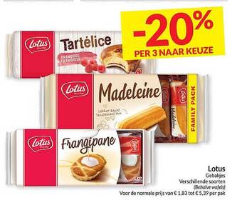 Intermarché Lotus gebakjes aanbieding