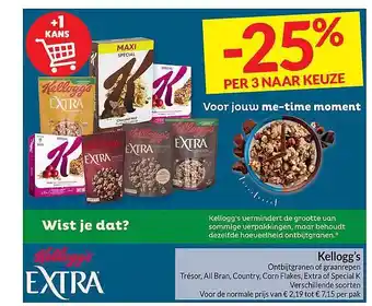 Intermarché Kellog's ontbijtgranen of graanrepen aanbieding