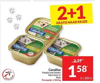 Intermarché Canaillou vlootjes voor honden aanbieding