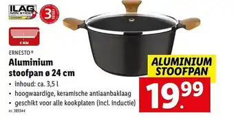 Lidl Ernesto aluminium stoofpan 24 cm aanbieding