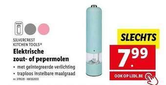 Lidl Elektrische zout of pepermolen aanbieding