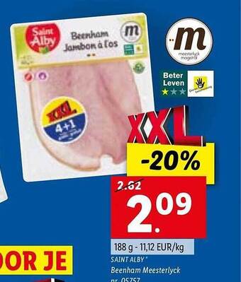 Lidl Saint alby beenham meesterlyck aanbieding