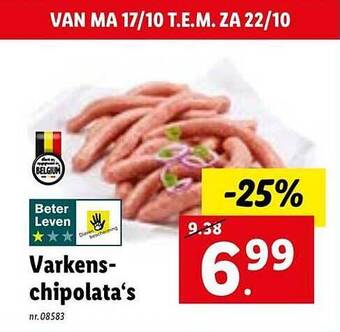 Lidl Varkenschipolata's aanbieding