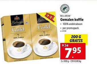 Lidl Bellarom gemalen koffie aanbieding