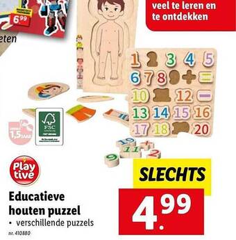 Lidl Educatieve houten puzzel aanbieding