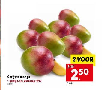 Lidl Gerijpte mango aanbieding