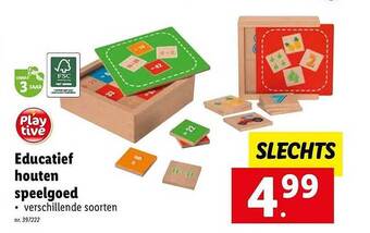 Lidl Educatief houten speelgoed aanbieding