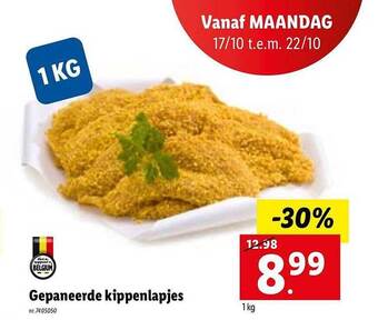 Lidl Gepaneerde kippenlapjes aanbieding