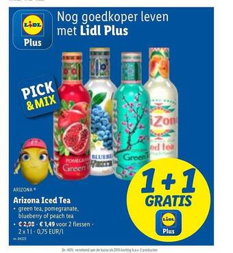 Lidl Arizona iced tea aanbieding