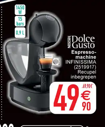 Cora Nestle Dolce Gusto Espresso Machine Infinissima aanbieding