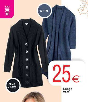 Cora Lange Vest aanbieding