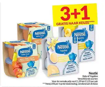 Intermarché Nestlé baby of yogolino aanbieding