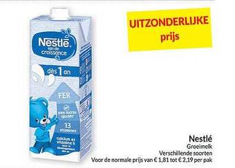 Intermarché Nestlé groeimelk aanbieding