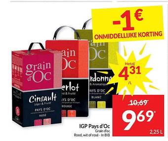 Intermarché Igp pays d'oc grain d'oc aanbieding