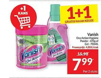 Intermarché Vanish oxy action hygiene poeder of gel aanbieding