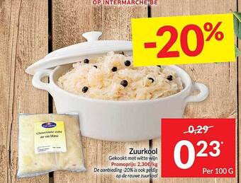 Intermarché Zuurkool gekookt met witte wijn aanbieding