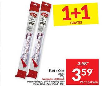 Intermarché Fuet d'olot espuña aanbieding