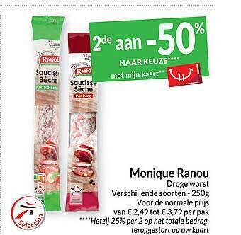 Intermarché Monique ranou droge worst aanbieding