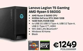 CompuDeals Lenovo legion t5 gaming amd ryzen 5 5600g aanbieding