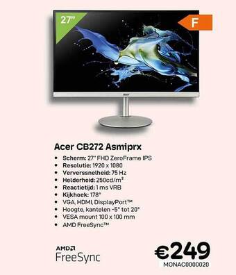 CompuDeals Acer cb272 asmiprx aanbieding